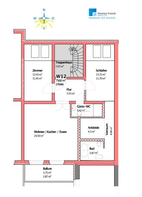 Stadtgartenhaus | Wohnung 12 | 73 m²