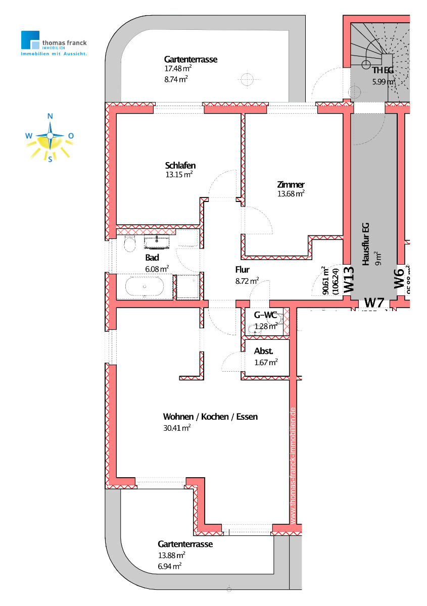 Hinterhaus | Wohnung 13 | 91 m²