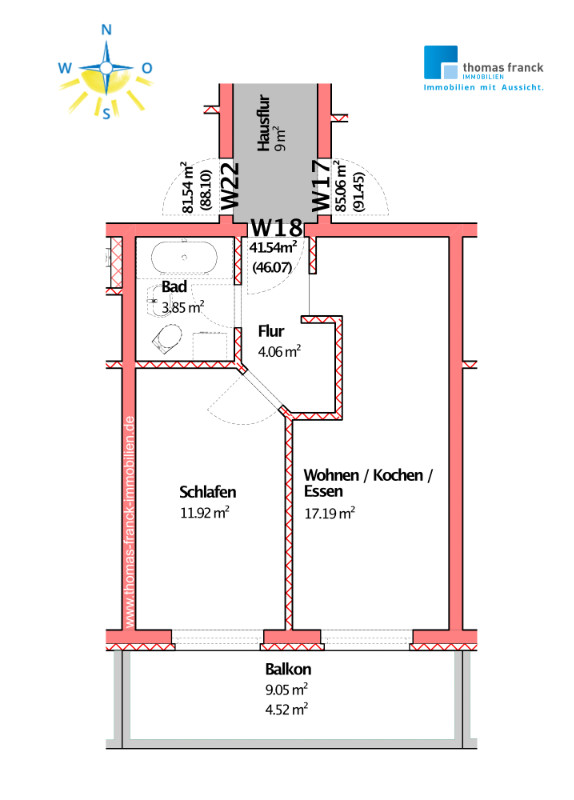 Hinterhaus | Wohnung 18 | 41,5 m² - VERMIETET