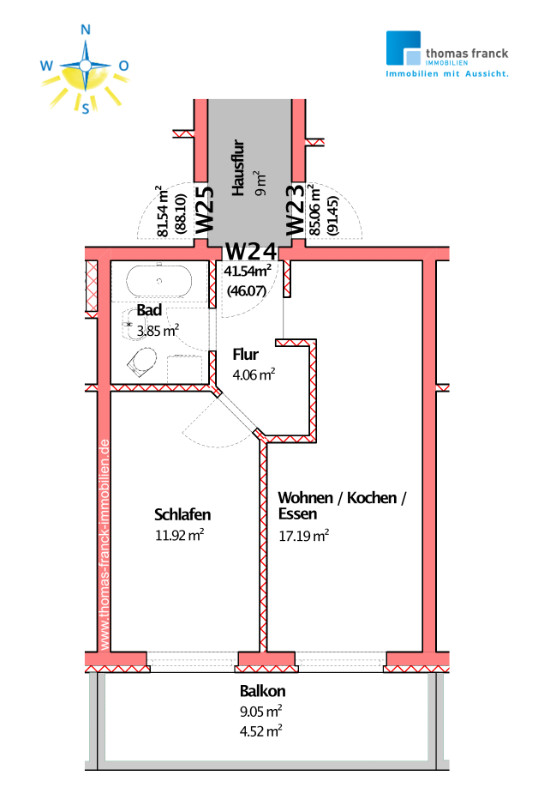 Hinterhaus | Wohnung 24 | 41,5 m²