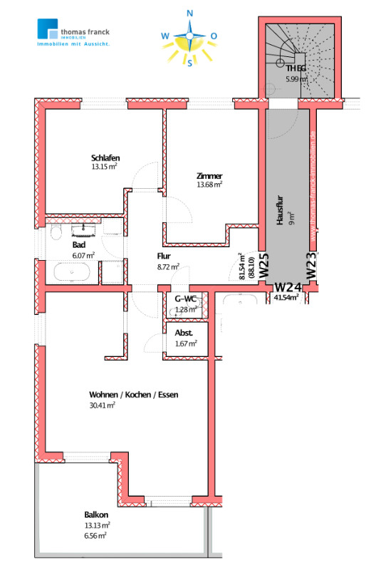 Hinterhaus | Wohnung 25 | 82 m²