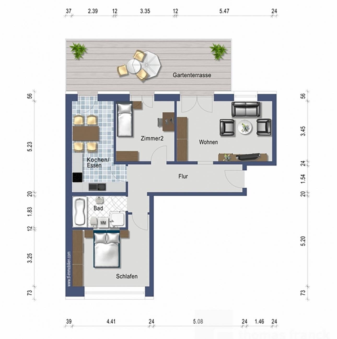 Vorderhaus | Wohnung 02 | 91 m² - VERMIETET